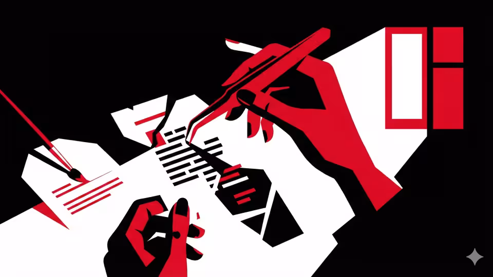 A tight close-up on a woman's slender