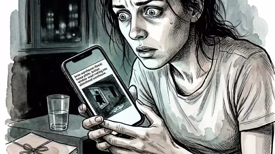 Žena drží telefon